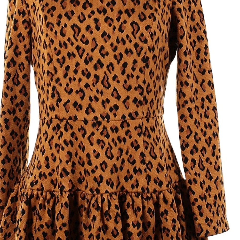 Leopard Dress Alexia Admor Long Sleeve Drop Waist Sweater New NWT Medium